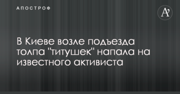 У Києві біля під'їзду натовп "титушек" напав на відомого активіста