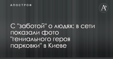 З "турботою" про людей: в мережі показали фото "геніального героя парковки" в Києві