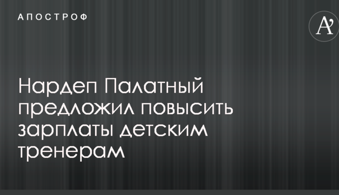 Нардеп Палатный предложил повысить зарплаты детским тренерам