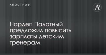 Нардеп Палатний запропонував підвищити зарплати дитячим тренерам