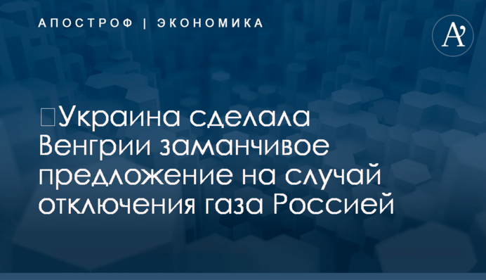 ​Украина сделала Венгрии заманчивое предложение на случай отключения газа Россией