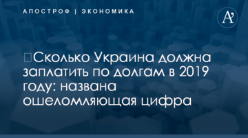​Сколько Украина должна заплатить по долгам в 2019 году: названа ошеломляющая цифра