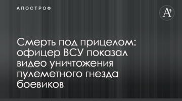Смерть під прицілом: офіцер ЗСУ показав відео знищення кулеметного гнізда бойовиків