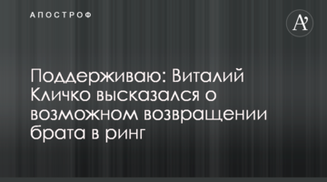 Підтримую: Віталій Кличко висловився про можливе повернення брата в ринг