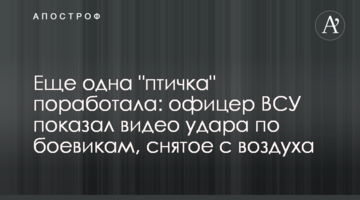 Ще одна "пташка" попрацювала: офіцер ЗСУ показав відео удару по бойовиках, зняте з повітря