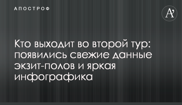 Хто виходить у другий тур: з'явилися свіжі дані екзит-полів і яскрава інфографіка