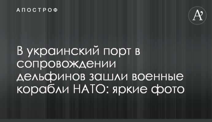 В украинский порт в сопровождении дельфинов зашли военные корабли НАТО: яркие фото