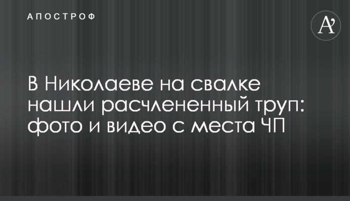 У Миколаєві на звалищі знайшли розчленований труп: фото і відео з місця НП