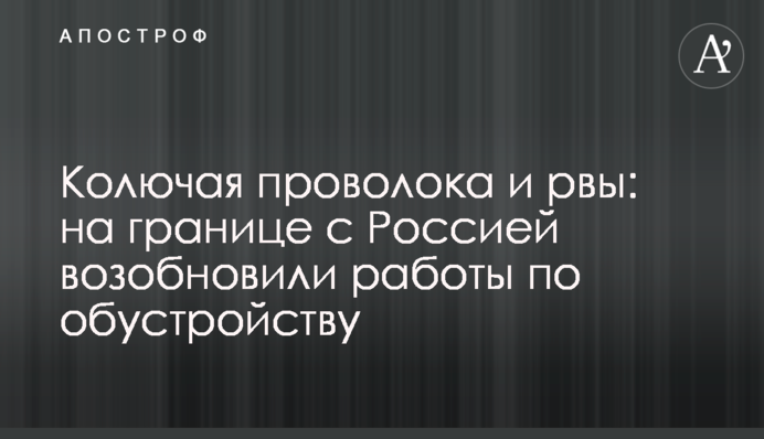 Колючая проволока и рвы: на границе с Россией возобновили работы по обустройству