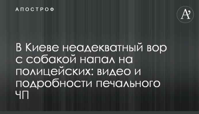 У Києві неадекватний злодій з собакою напав на поліцейських: відео та подробиці сумної НП