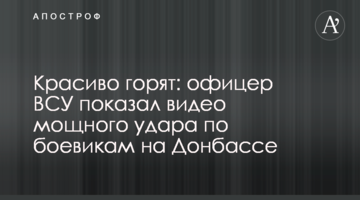 Гарно горять: офіцер ЗСУ показав відео потужного удару по бойовиках на Донбасі