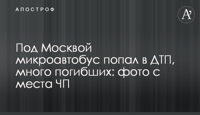 Під Москвою мікроавтобус потрапив в ДТП, багато загиблих: фото з місця НП