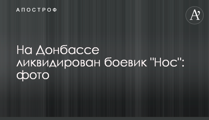 На Донбасі ліквідовано бойовика 