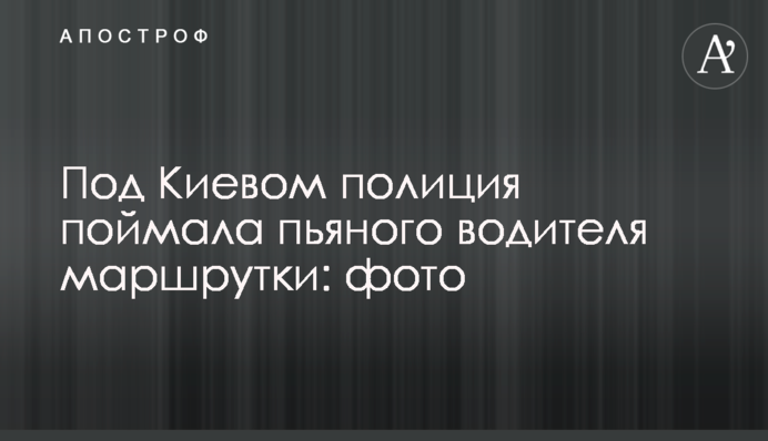 Під Києвом поліція зловила п'яного водія маршрутки: фото