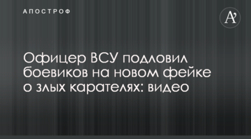 Офіцер ЗСУ підловив бойовиків на новому фейку про злих карателів: відео