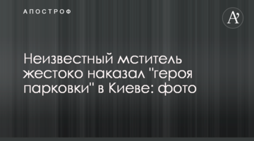 Невідомий месник жорстоко покарав "героя паркування" в Києві: фото
