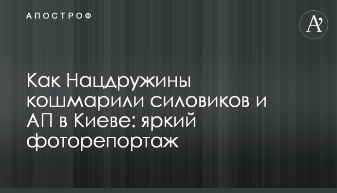 Как Нацдружины кошмарили силовиков и АП в Киеве: яркий фоторепортаж