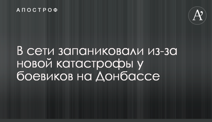 У мережі запанікували через нову катастрофу у бойовиків на Донбасі
