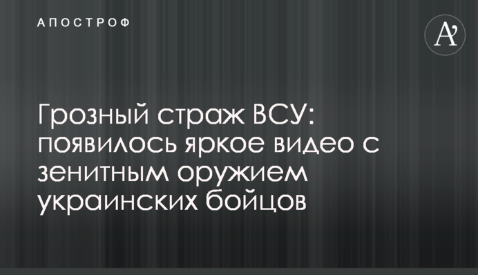 Грозный страж ВСУ: появилось яркое видео с зенитным оружием украинских бойцов