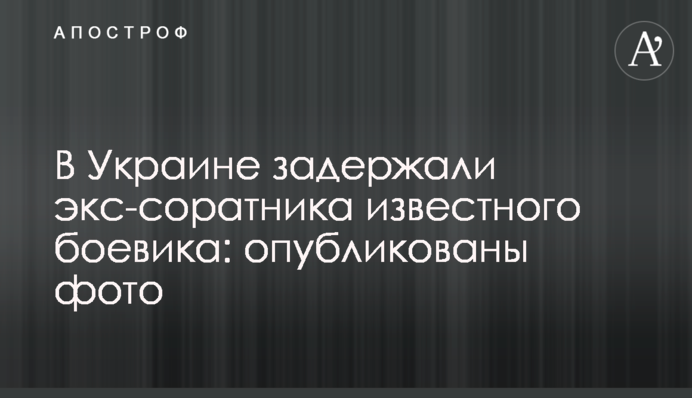 В Украине задержали экс-соратника известного боевика: опубликованы фото
