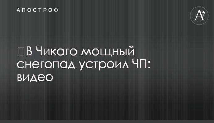 У Чикаго потужний снігопад влаштував НП: відео