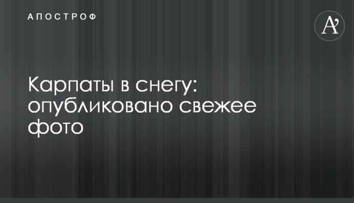 Карпати в снігу: опубліковано свіже фото