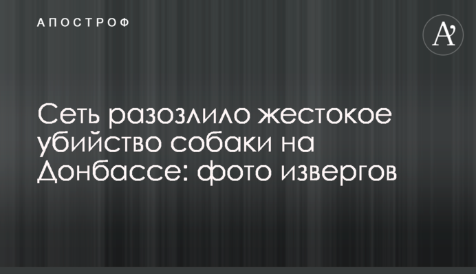 Сеть разозлило жестокое убийство собаки на Донбассе: фото извергов