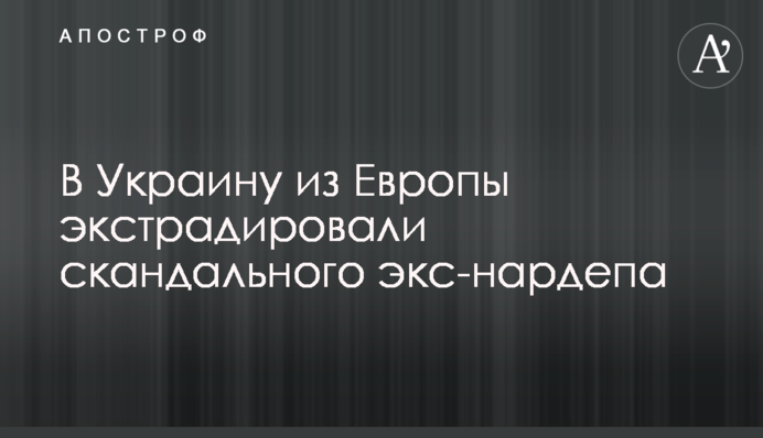 В Україну з Європи екстрадували скандального екс-нардепа