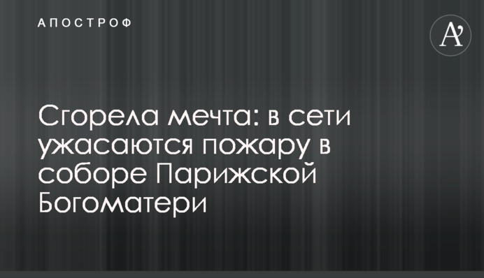 Згоріла мрія: в мережі жахаються пожежі в соборі Паризької Богоматері
