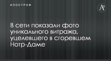 У мережі показали фото унікального вітража, який вцілів в згорілому Нотр-Дамі