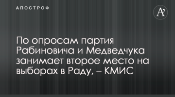 Партия Рабиновича-Медведчука занимает второе место на выборах в Раду – опрос КМИС