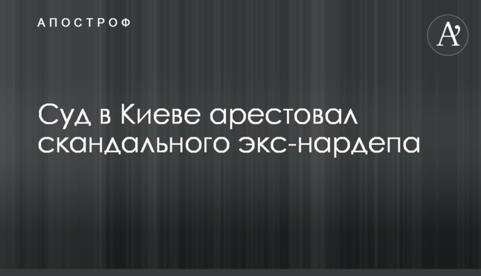 Суд в Києві заарештував скандального екс-нардепа