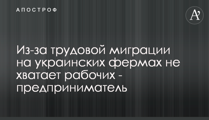 Из-за трудовой миграции на украинских фермах не хватает рабочих - фермер Геннадий Лапицкий