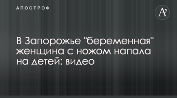 В Запорожье "беременная" женщина с ножом напала на детей: видео