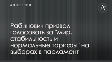 Рабинович призвал голосовать за "мир, стабильность и нормальные тарифы" на выборах в парламент