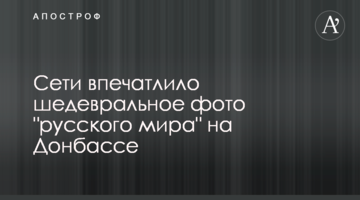 Сети впечатлило шедевральное фото "русского мира" на Донбассе