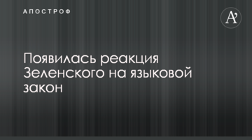З'явилася реакція Зеленського на мовний закон