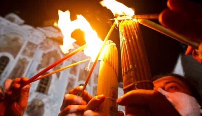 Схождение Благодатного огня: полное видео из Иерусалима