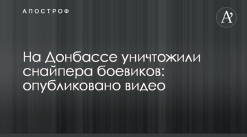 На Донбассе уничтожили снайпера боевиков: опубликовано видео