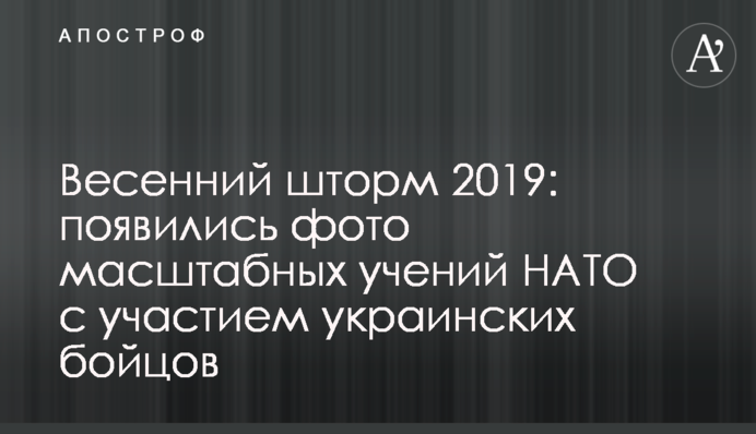 Весняний шторм 2019: з'явилися фото масштабних навчань НАТО за участю українських бійців