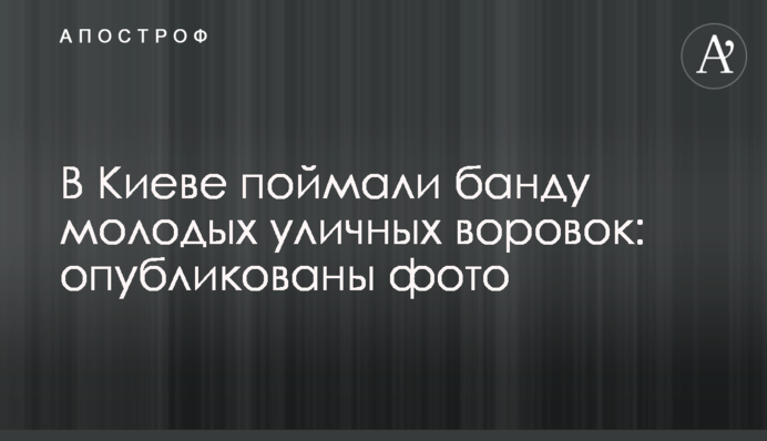 У Києві зловили банду молодих вуличних злодійок: опубліковано фото
