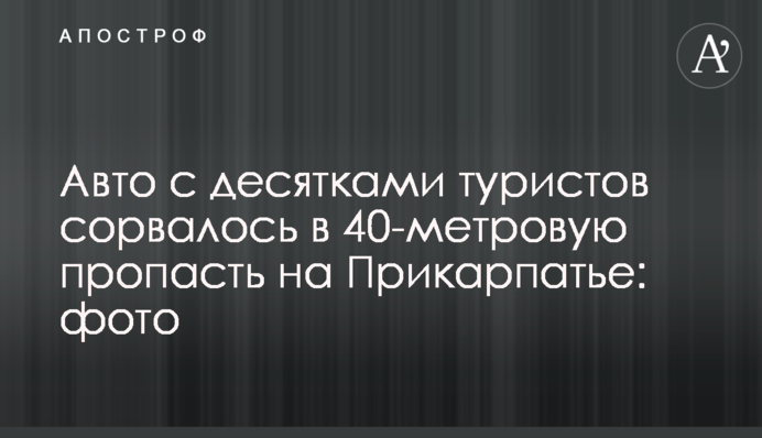 Авто с десятками туристов сорвалось в 40-метровую пропасть на Прикарпатье: фото