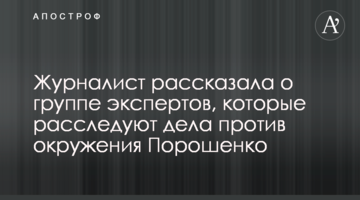 Журналист рассказала о группе экспертов, которые расследуют дела против окружения Порошенко
