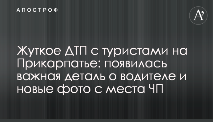 Жуткое ДТП с туристами на Прикарпатье: появилась важная деталь о водителе и новые фото с места ЧП