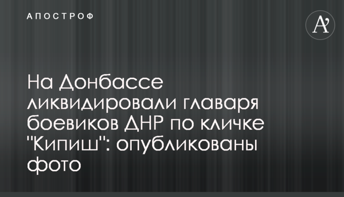 На Донбассе ликвидировали главаря боевиков ДНР по кличке 