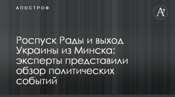Розпуск Ради і вихід України з Мінська: експерти представили огляд політичних подій