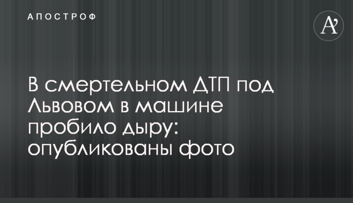 В смертельній ДТП під Львовом в машині пробило діру: опубліковано фото