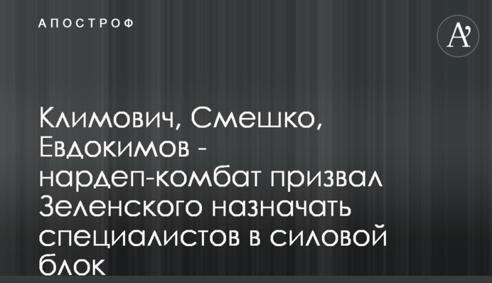 Климович, Смешко, Євдокимов - нардеп-комбат закликав Зеленського призначати фахівців в силовий блок