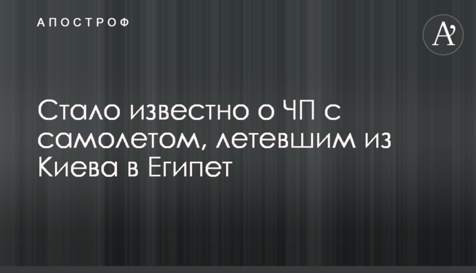 ​Стало известно о ЧП с самолетом, летевшим из Киева в Египет