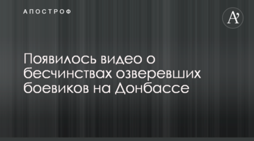 З'явилося відео про безчинства озвірілих бойовиків на Донбасі